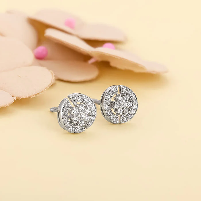 Silver Circular Earrings - Image 2