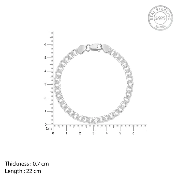 Silver Classic Bracelet for Him - Image 4
