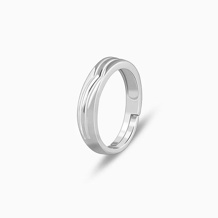 Silver Classic Minimal Ring For Him - Image 4
