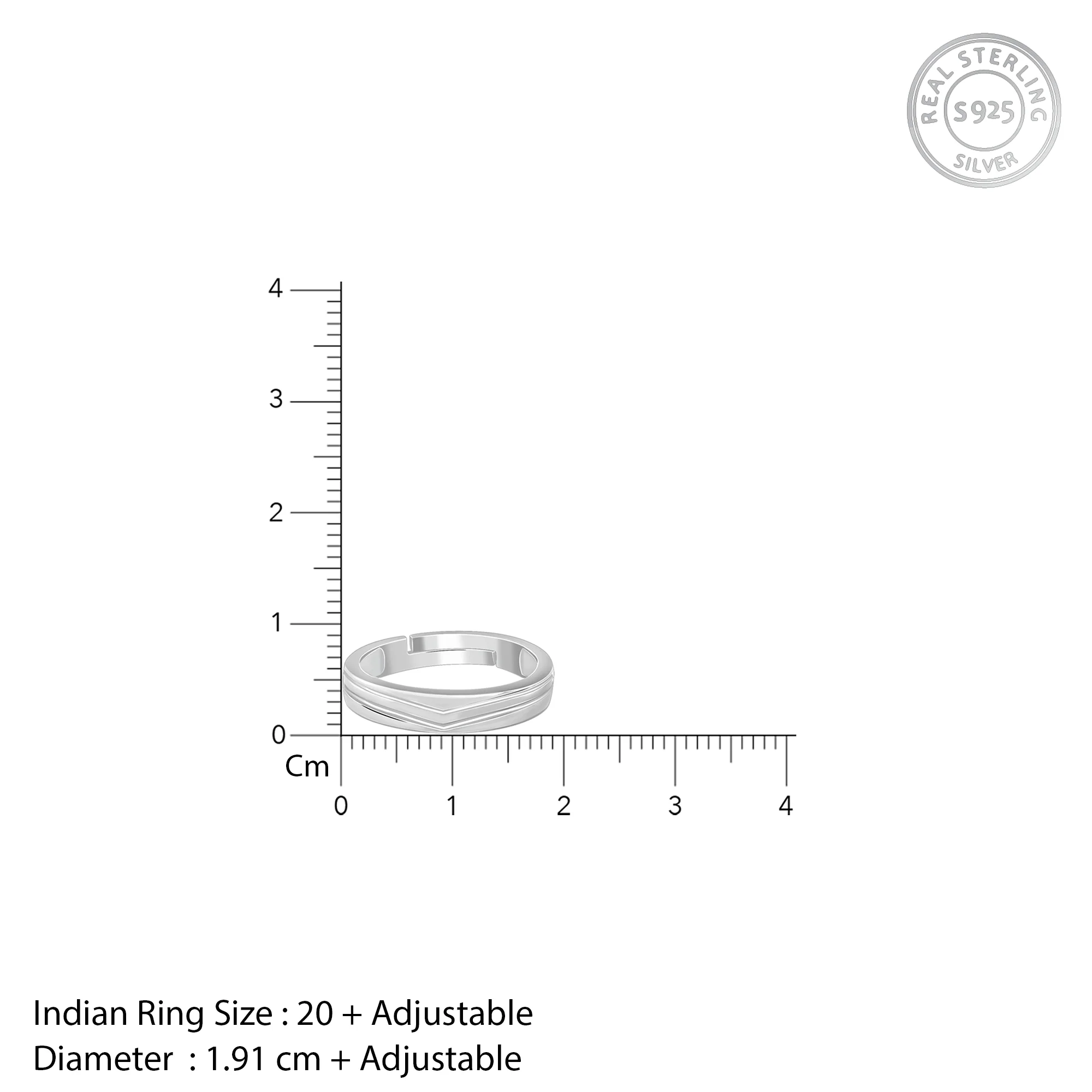 Silver Classic Minimal Ring For Him - Image 6