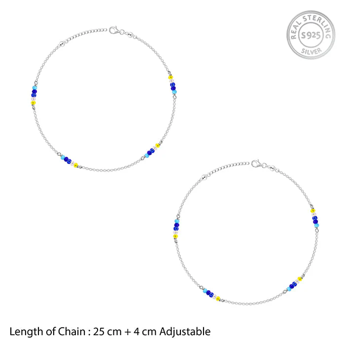 Silver Dawn Glow Anklet - Image 4
