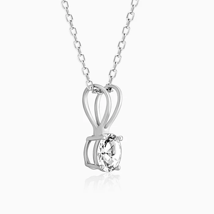 Silver Classic Solitaire Pendant & Ring Set - Image 10
