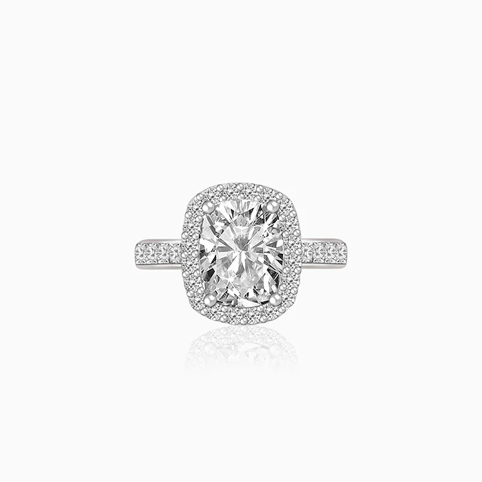 Silver Classic Solitaire Pendant & Ring Set - Image 3
