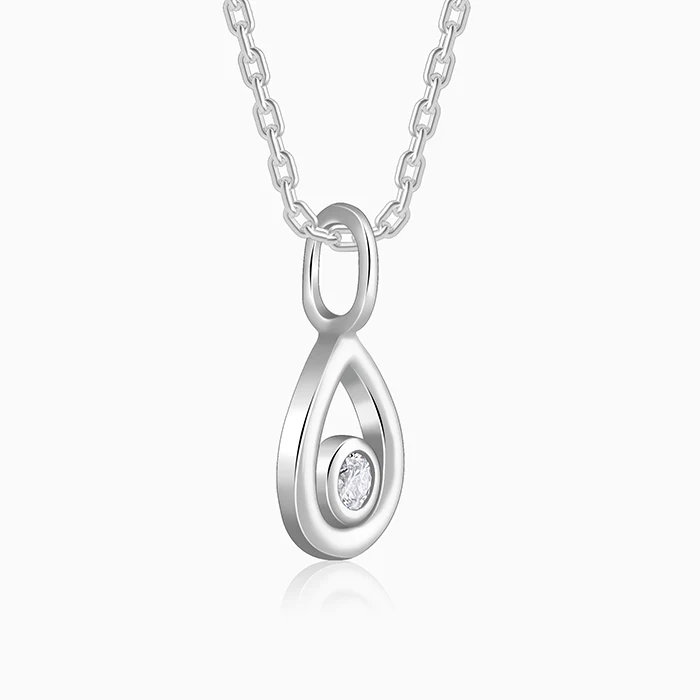 Silver Classy Pendant With Link Chain - Image 4