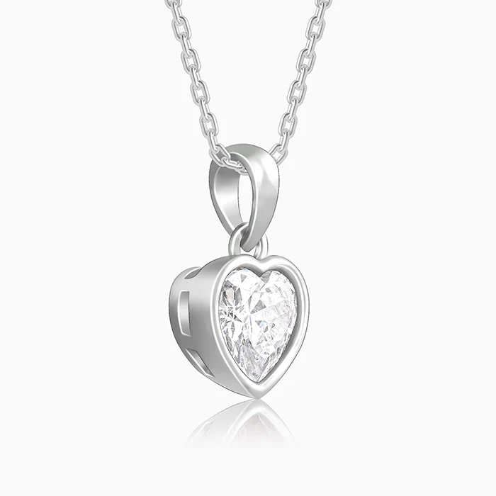 Silver Coeur Set with Link Chain - Image 5