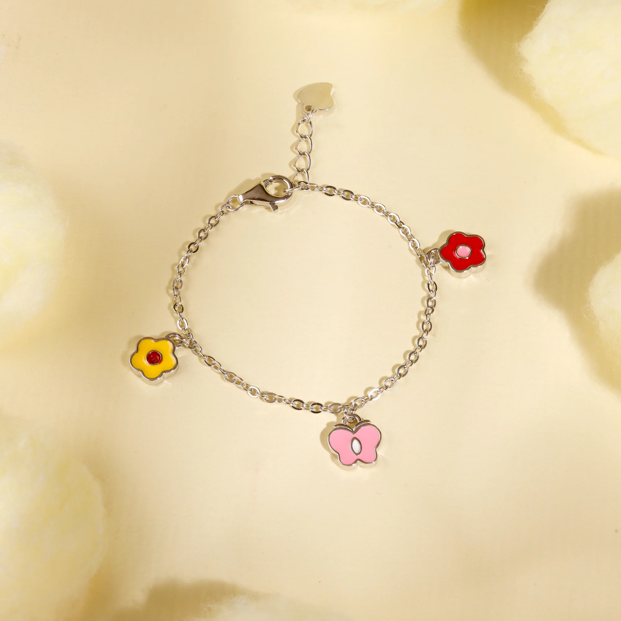 Silver Colourful Floret Kids Bracelet (0 - 2 Years) - Image 2