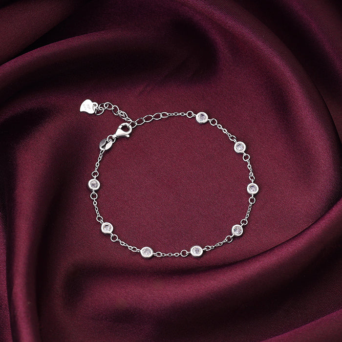 Silver Connected by Circles Bracelet - Image 2