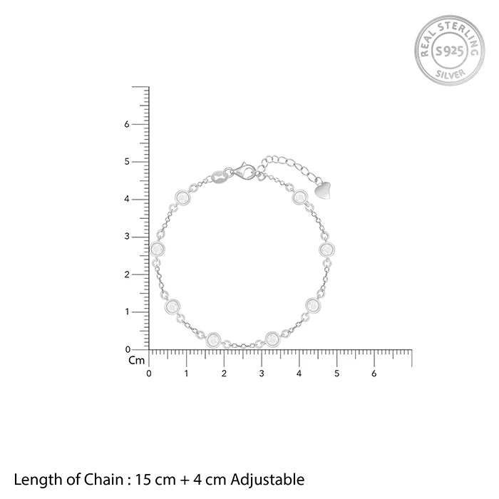 Silver Connected by Circles Bracelet - Image 4