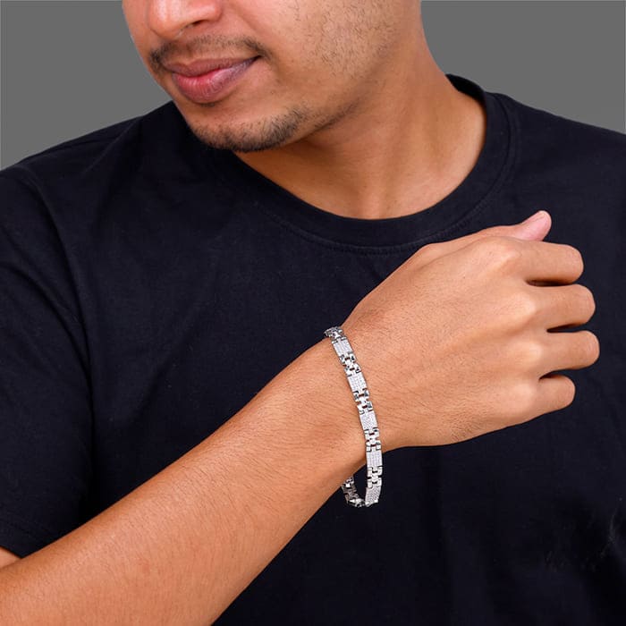 Silver Courage Bracelet For Him - Image 3