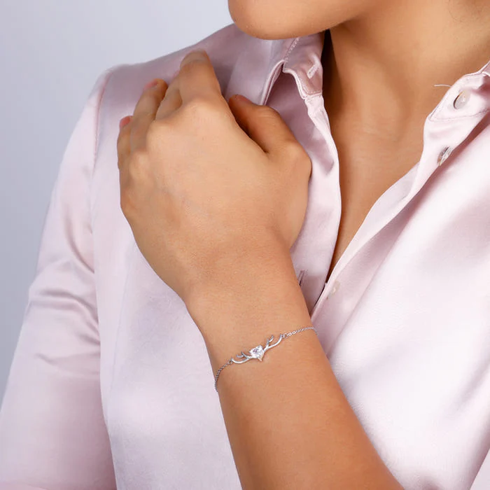 Silver Deer Heart Bracelet - Image 3