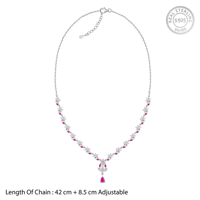 Silver Dewy Blossoms Necklace - Image 4