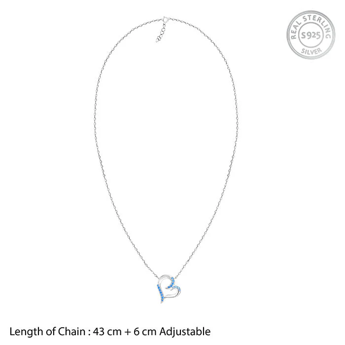Silver Dewy Heart Necklace - Image 6