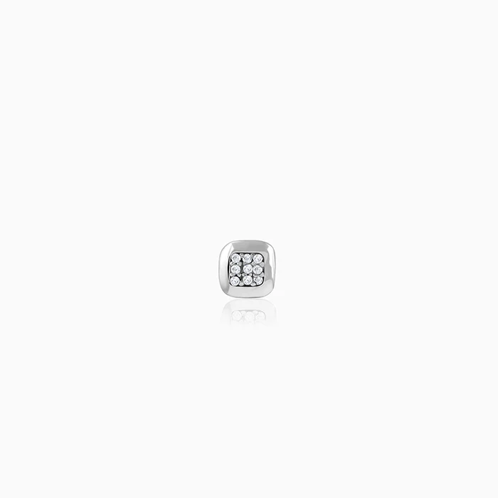 Silver Digital Dazzle Stud For Him