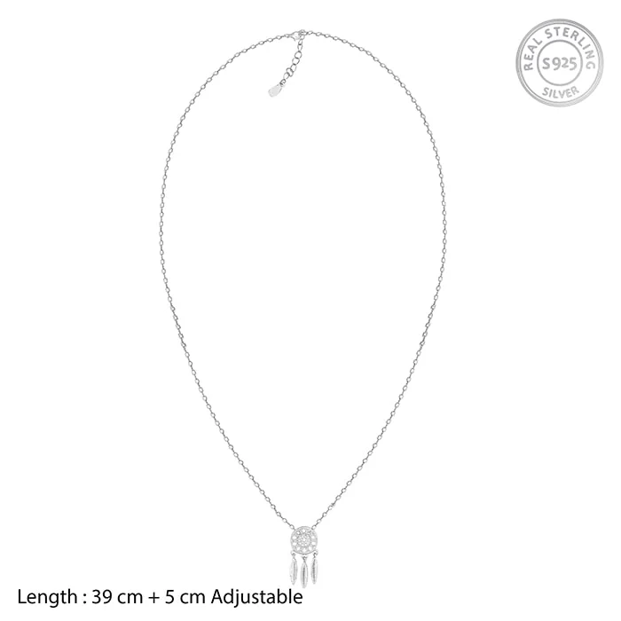 Silver Dreamcatcher Necklace Set - Image 3