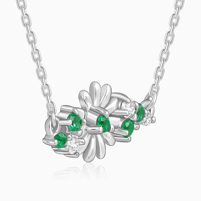 Silver Dreamy Flower Necklace - Image 4