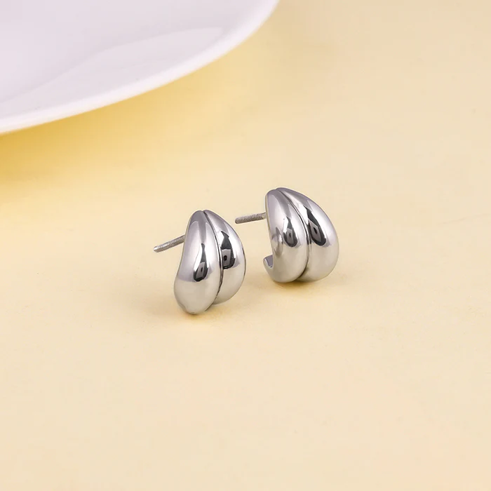 Silver Dual Glint Earrings - Image 2