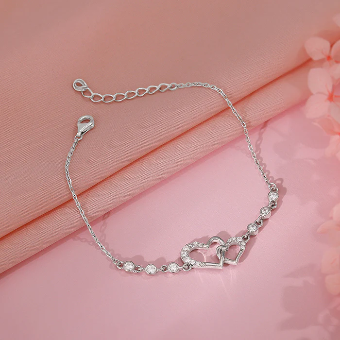 Silver Duoheart Bracelet - Image 2