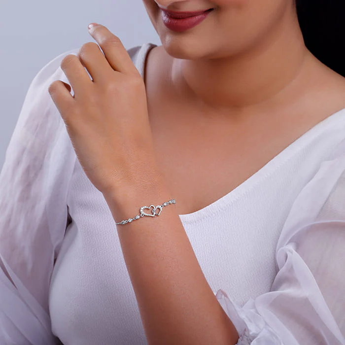 Silver Duoheart Bracelet - Image 3