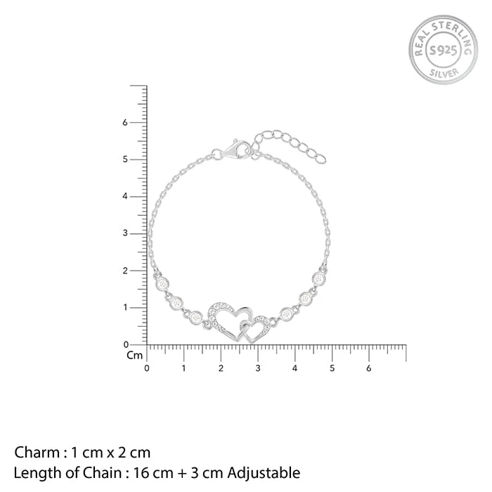 Silver Duoheart Bracelet - Image 4