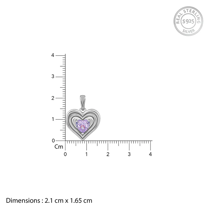 Silver Echo of Love Pendant With Link Chain - Image 5