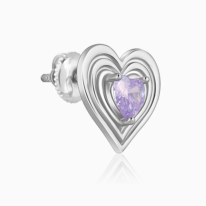 Silver Echo of Love Studs - Image 4