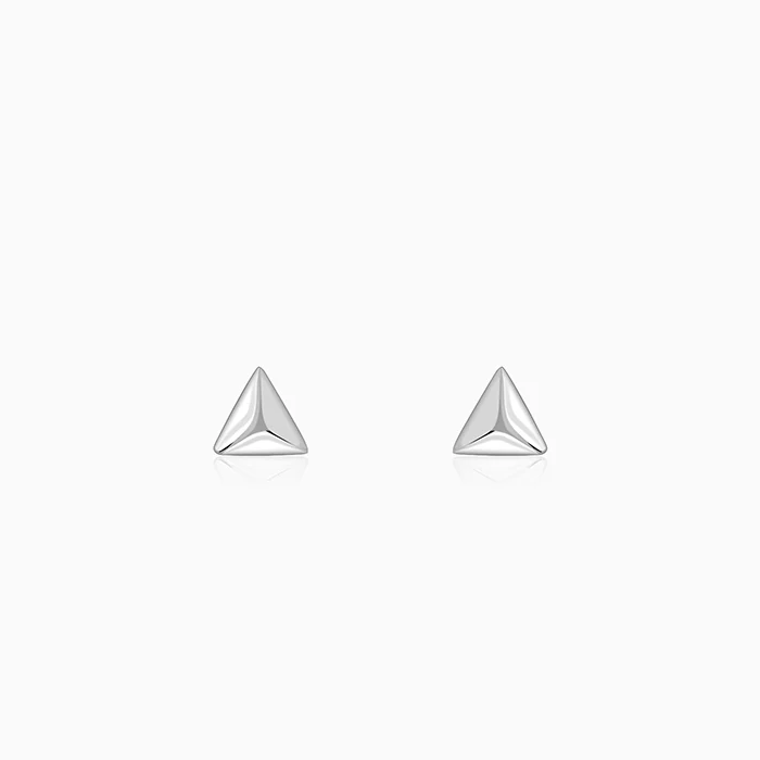 Silver Echo Triangle Stud For Him - Image 2