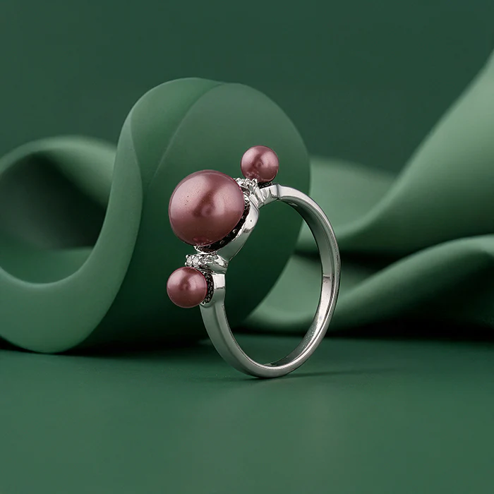Silver Eleanor Pearl Ring (Size 12) - Image 2