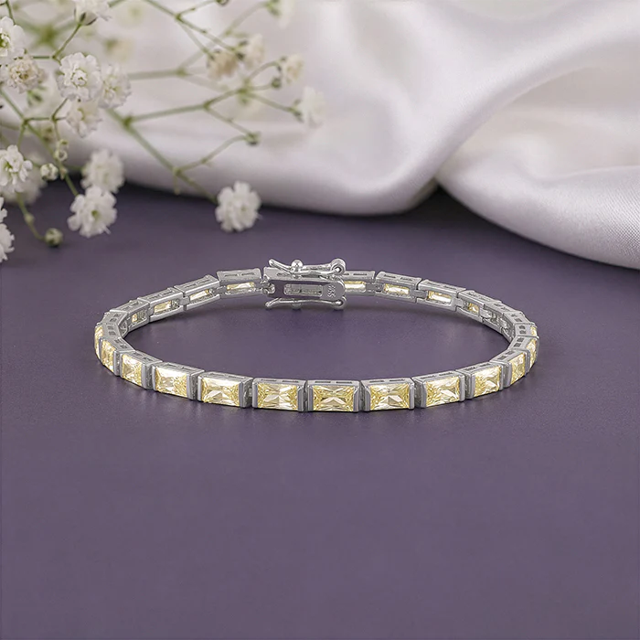 Silver Elegant Tennis Bracelet - Image 2