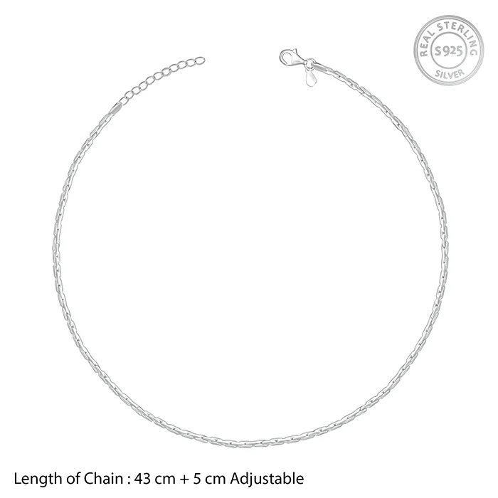 Silver Elongated Box Chain - Image 5