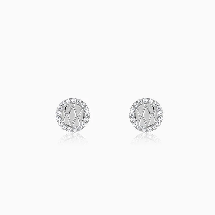 Silver Jacquard Stud For Him - Image 2