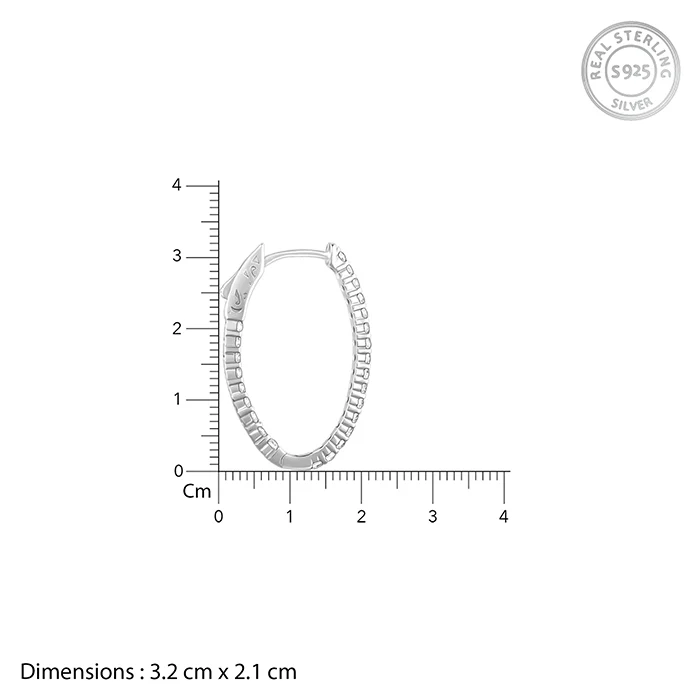 Silver Enchanted Eve Oval Hoops - Image 5