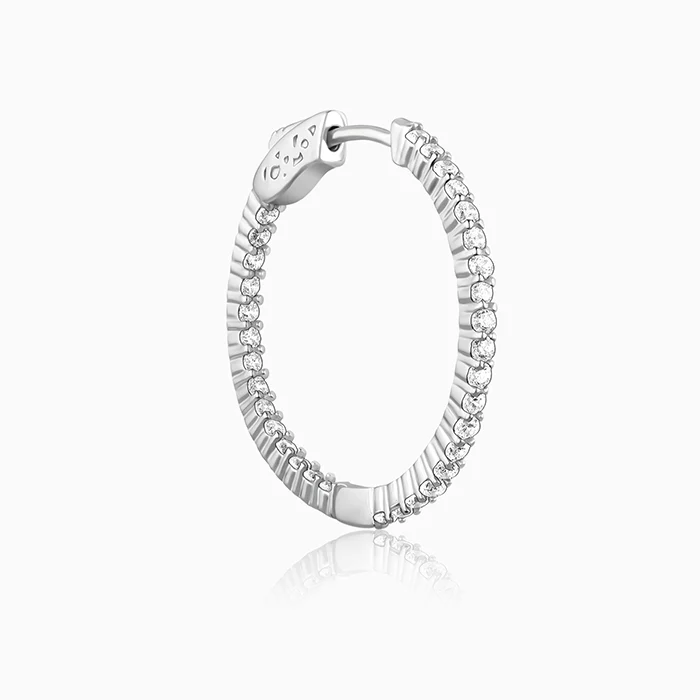 Silver Enchanted Radiance Hoops - Image 4
