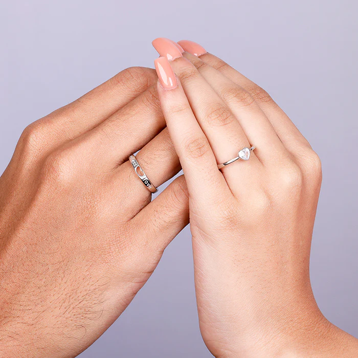 Silver Endless Love Couple Band - Image 3