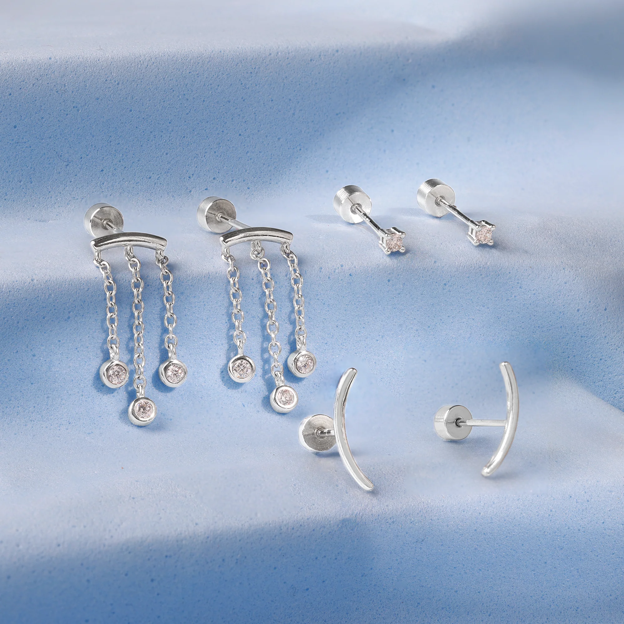 Silver Enigma Ear Piercings Sets - Image 2