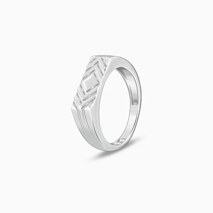 Silver Eternal Symmetry Ring For Him - Image 4