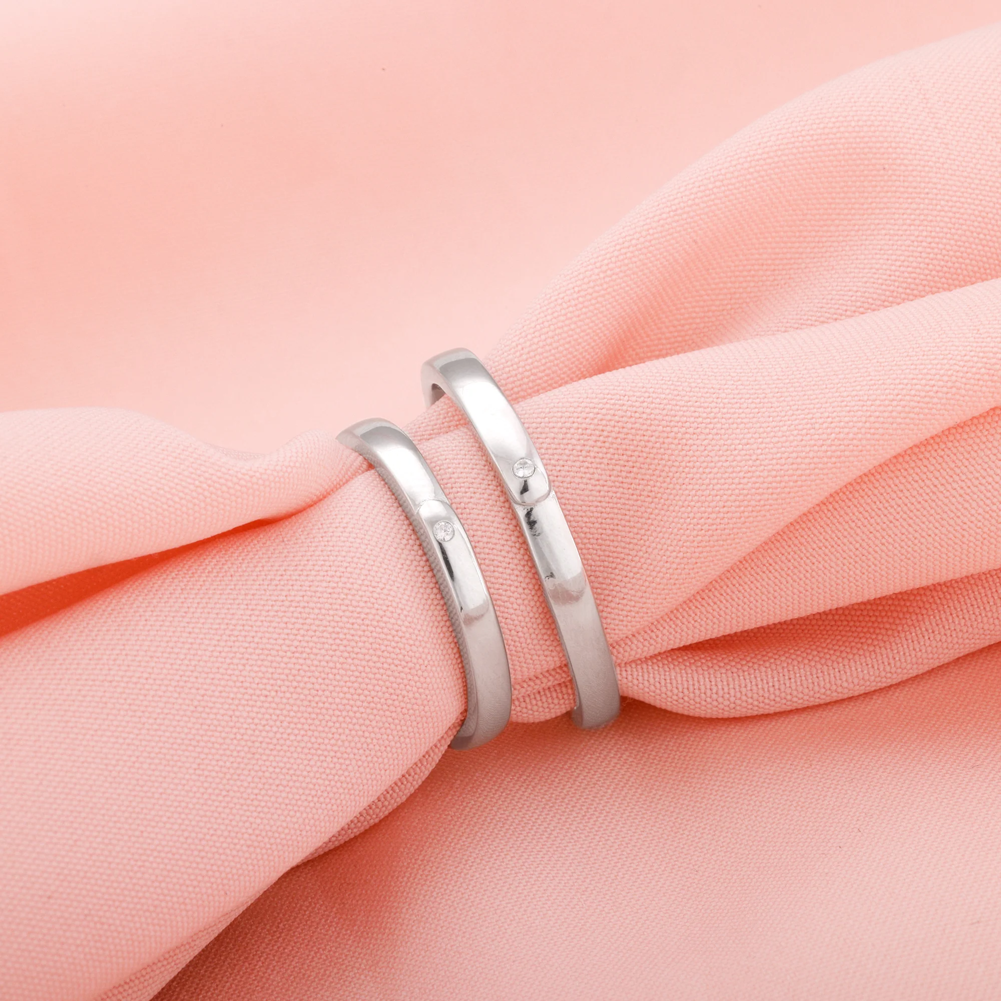 Silver Eternity Couple Band - Image 2