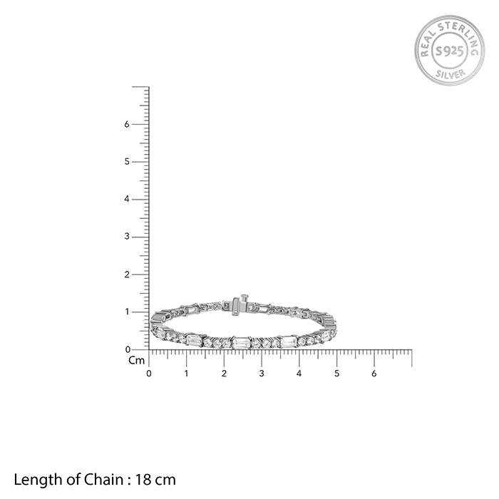 Silver Eternity Row Bracelet - Image 4