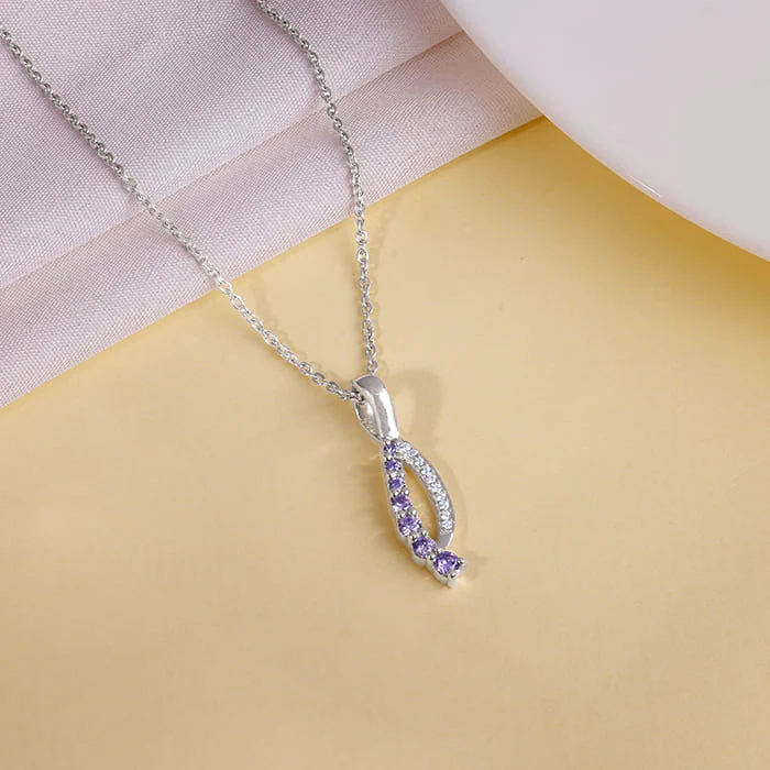 Silver Ethereal Flow Pendant with Link Chain - Image 2