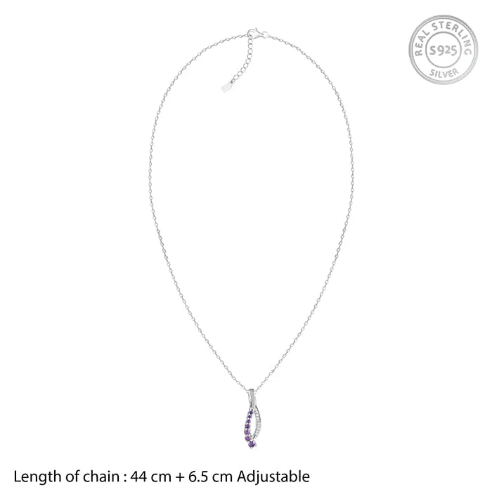 Silver Ethereal Flow Pendant with Link Chain - Image 6