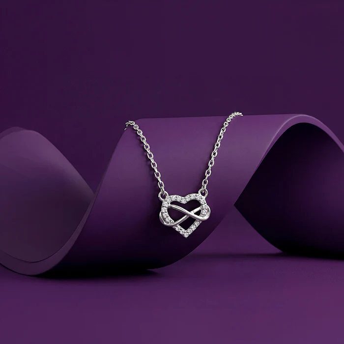 Silver Everbound Heart Necklace - Image 2