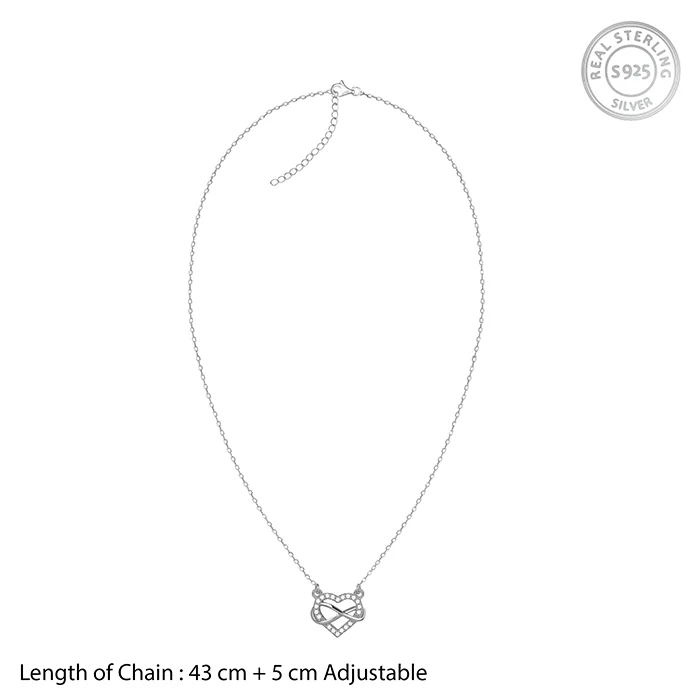 Silver Everbound Heart Necklace - Image 5