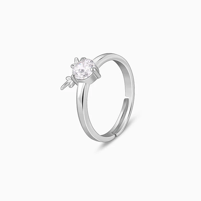 Silver Fawn Heart Ring - Image 4