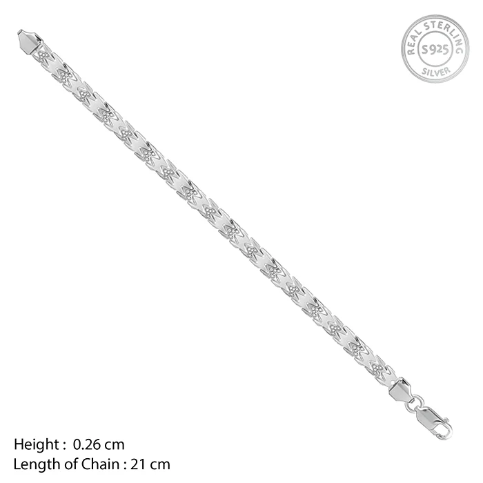Silver Fearless Bracelet For Him - Image 4
