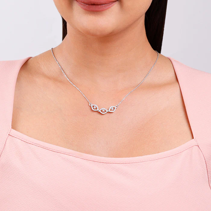 Silver First Glam Necklace - Image 3