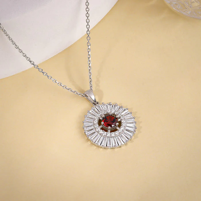 Silver Fleur Pendant With Link Chain - Image 2
