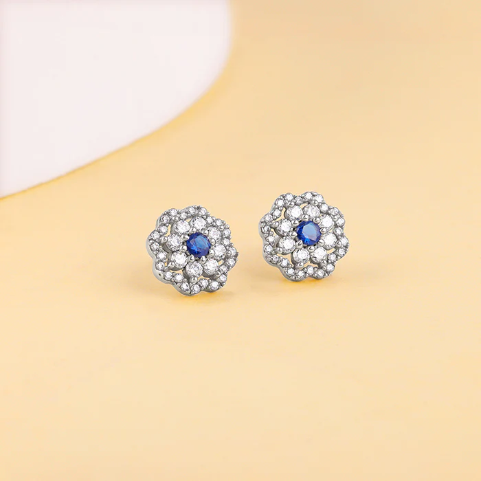 Silver Floral Flight Earrings - Image 2