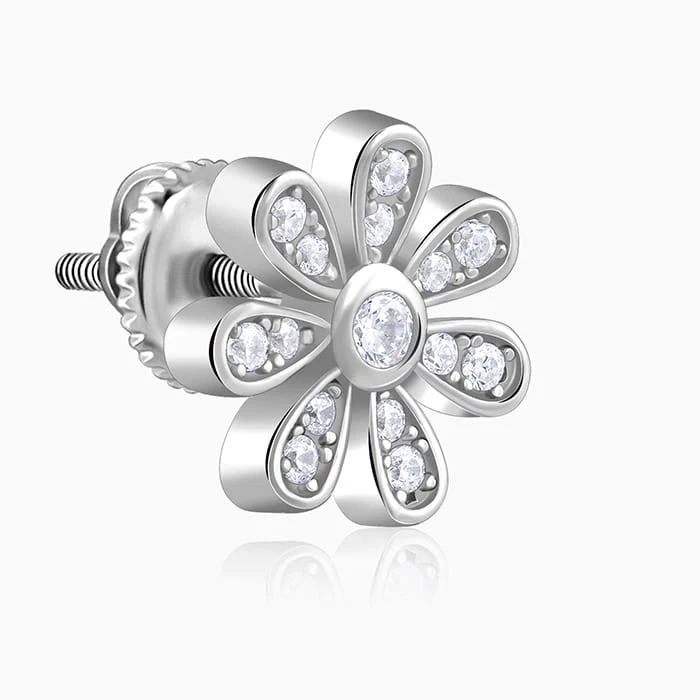 Silver Floret Fun Earrings - Image 4