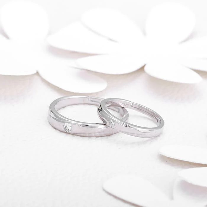 Silver Forever Couple Bands - Image 2