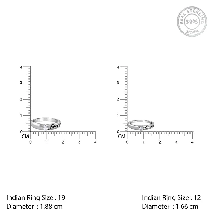 Silver Forever Kind Couple Rings - Image 4