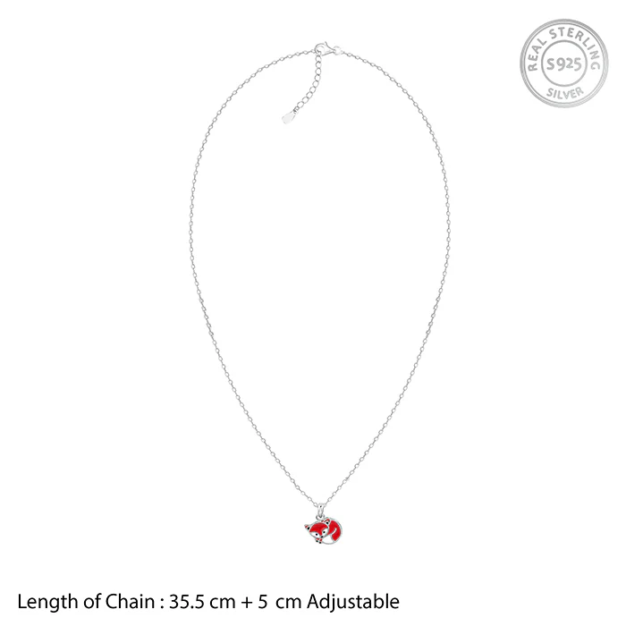 Silver Foxy Kids Pendant with Link Chain - Image 6